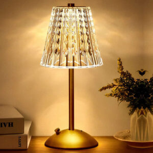 Cordless USB Rechargeable Crystal LED Table Lamp JH30141