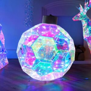 Decorative LED Crystal Effect Iridescent Bauble JH240161