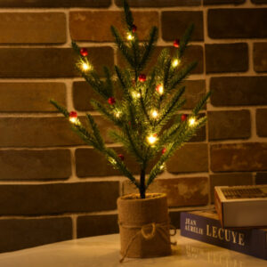 Decorative Mini Christmas Table Lamp Tree Light 14 LED JH22008