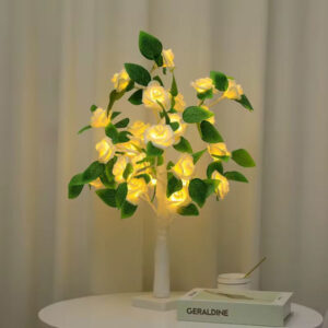 Decorative White Rose Tree Lamp JH72022