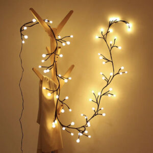 Lighted Willow Vine Branch Lights 60 LED Tree Lights JH72000